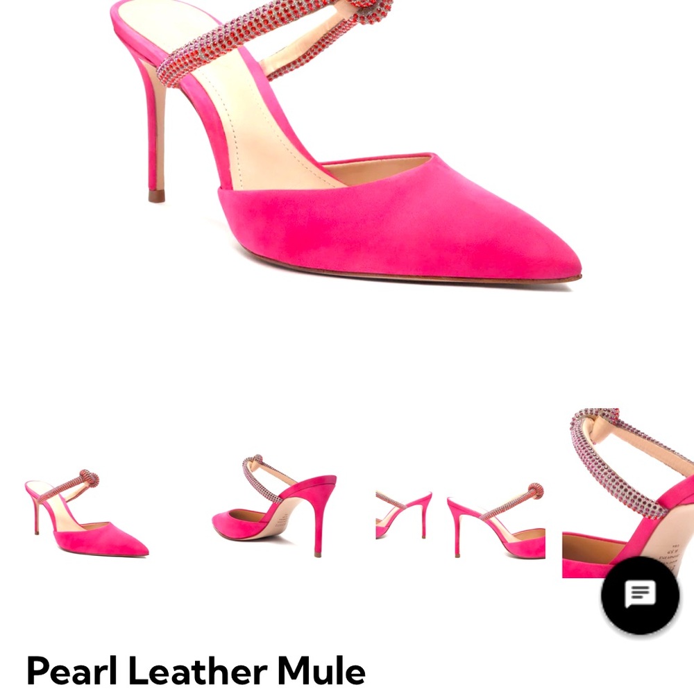 Schutz Pearl Pink Leather Mule